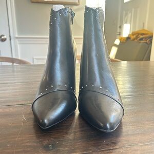 The Limited Black Ankle Boots with Silver Studs